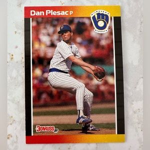 donruss 89 dan plesac brewers baseball card